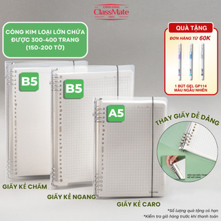   TẶNG QUÀ  Sổ Còng A5 B5 Binder 8 Còng Kim Loại Chắc Chắn Sổ Còng Thay Giấy Refill Dễ Dàng Làm Sổ Tay Ghi Chép Bujo 