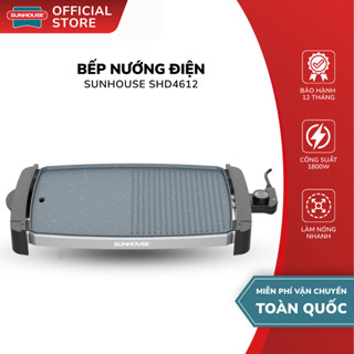 Bếp Nướng Điện Sunhouse SHD4612 - Bảo Hành 12 Tháng, Công Suất 1800W, Khay Hứng Mỡ Thừa Tiện Lợi