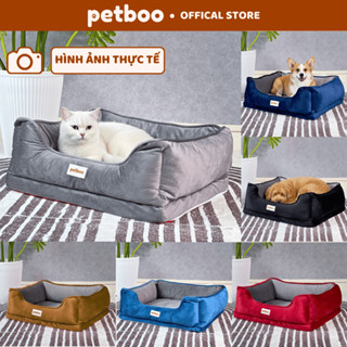  Đệm Cho Chó Mèo PETBOO Hình Chữ Nhật Nệm Giường Thú Cưng Êm Ái Có Thể Tháo Rời Ổ Đệm Cho Mèo Chó Siêu Dày Ấm Áp 