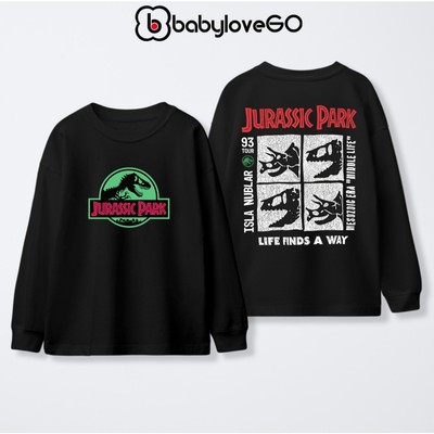 Áo bé trai BabyloveGO BST áo thu đông dài tay chất thun cotton cổ tròn bo tay cho bé