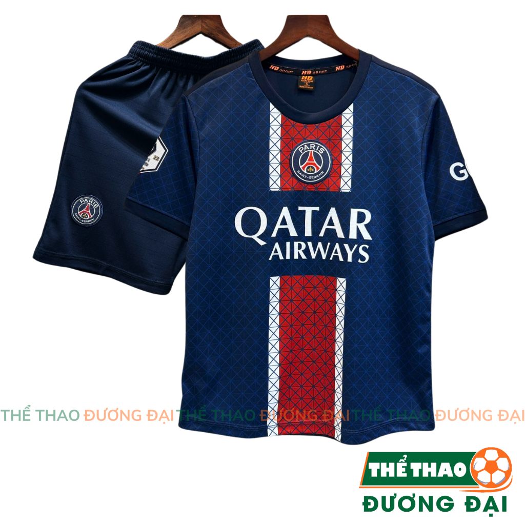 Quần Áo Bóng Đá Paris Xanh Đen 2025 2026 Thun Mè S-COMF Thoáng Khí Thể Thao Đương Đại