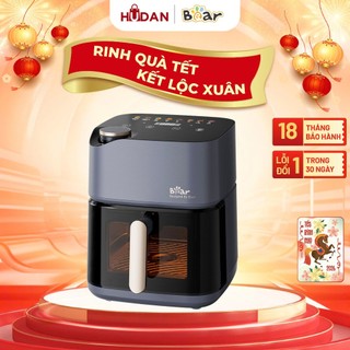  Nồi chiên không dầu BEAR 6L AF-5H19I45 Tiếng Việt Lò Nướng Nồi Chiên Hơi Nước Hấp Nướng Bánh 