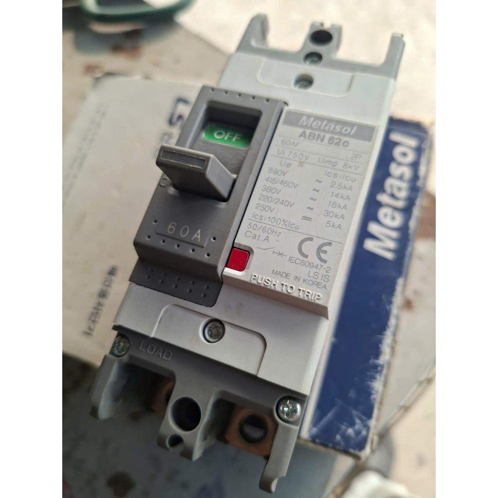 APTOMAT MCCB 2P 1 PHA 2 CỰC (2P) 60A - Hiệu LS Model ABN62c