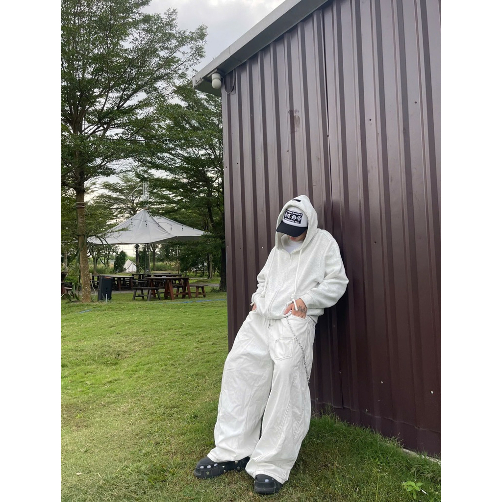 ÁO KHOÁC HOODIE TRƠN BIG BOXY ZIP NAM NỮ BIG SIZE