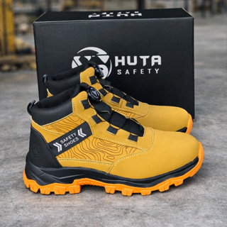 Giày bảo hộ nút vặn HUTA chống đinh, chống dập ngón, chống trơn trượt, chống nước, hàng cao cấp MS18