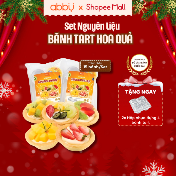 [ABBY] Set Nguyên Liệu Làm Bánh Tart Hoa Quả thành phẩm 15 bánh