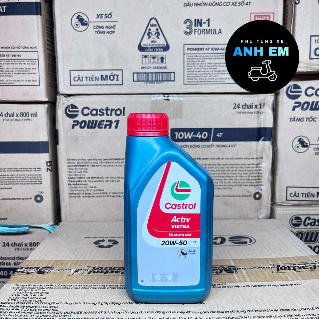 Nhớt xe máy Castrol Activ Vistra 20w50 xe máy