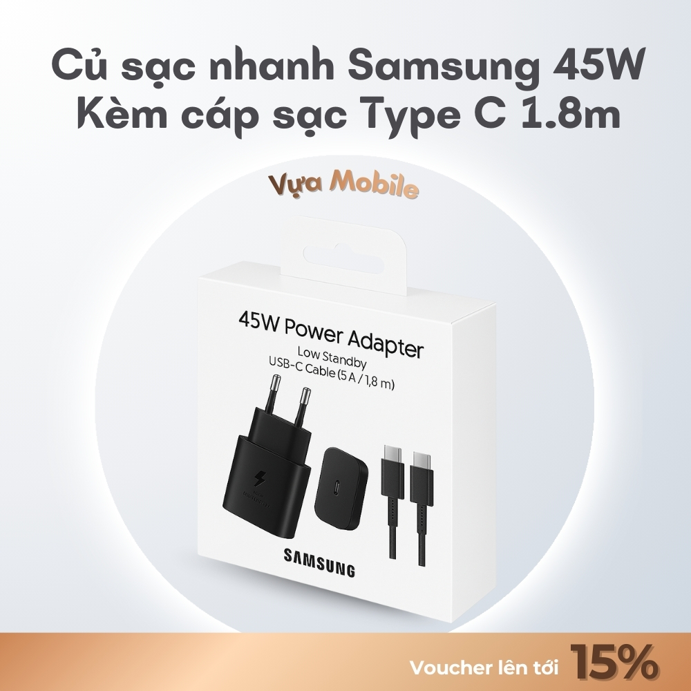 Củ Sạc Nhanh Samsung 45W Không Kèm Cáp