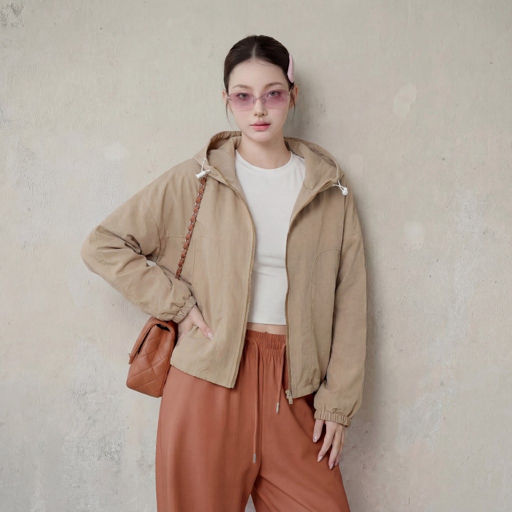 Áo Khoác Gió Nữ Lucie Chống Nắng Chống Mưa Thoáng Mát - Phong Cách Hàn Quốc Thanh Lịch, Mát Mẻ Suốt Ngày - Chống tia UV | BigBuy360 - bigbuy360.vn