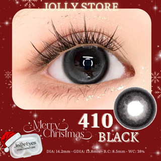   6M  Lens Kính áp tròng 410 Black JOLLY STORE giãn vừa 14.2mm LUNA EYES 