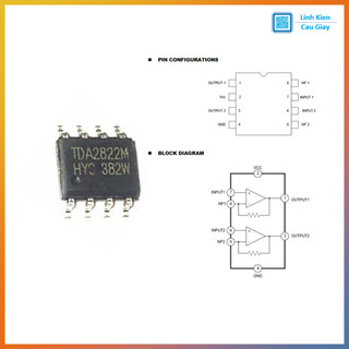 Linh kiện TDA2822 SOP-8 (9-12VDC)