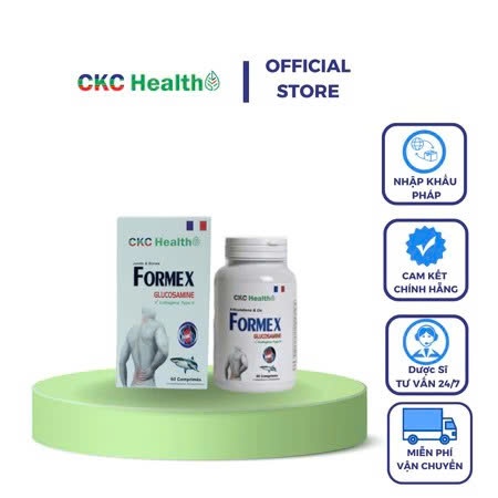 Viên uống xương khớp FORMEX CKC Health Nhập khẩu Pháp với Glucosamine & Collagen type II và Nano Cal
