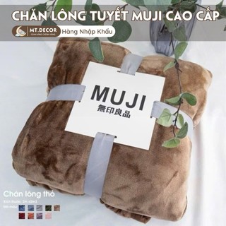  Chăn lông tuyết Muji cao cấp loại 1 chăn lông thỏ siêu mềm mịn không xổ lông kích thước 2mx2m3 