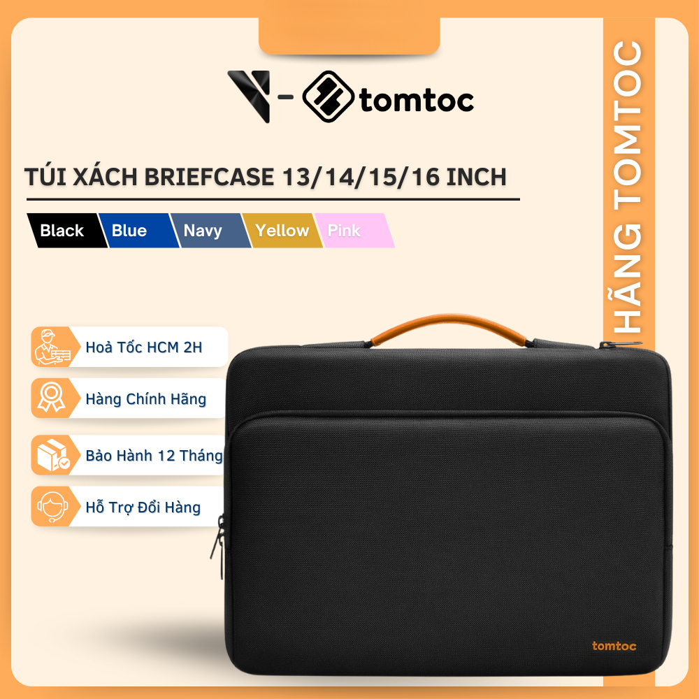 Túi xách chống sốc Tomtoc (Usa) Briefcase Cho Macbook Pro 13/ 14/ 15/ 16 inch Chống sốc tối đa