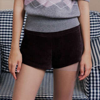  Kuchimachic - Plum Velvet Mini Shorts | Quần shorts nhung tăm dày dặn 