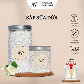  Sáp Wax Lông Nóng Sữa Dừa Cao Cấp NP Waxing Siêu Bám Lông Dùng Cho Da Nhạy Cảm Bikini Nách Tặng Que 
