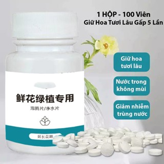 VIÊN DƯỠNG HOA TƯƠI LÂU & BỀN MÀU 1 HỘP 100 VIÊN