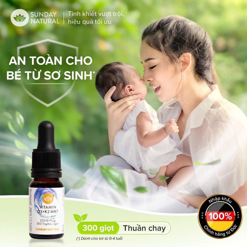 D3K2 MK7 ĐỨC CHO BÉ DỊ ỨNG, BDN VIÊM DA