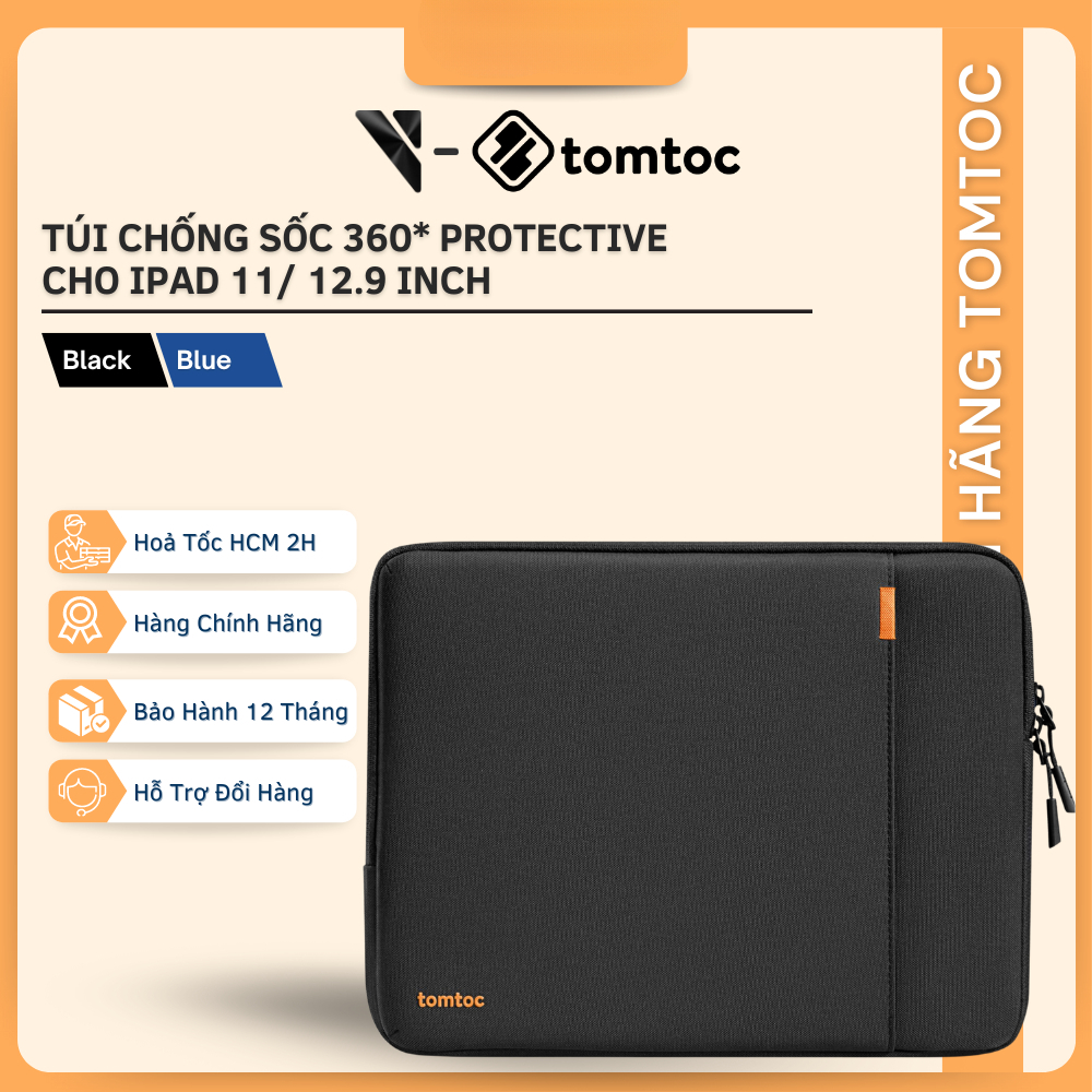 Túi chống sốc Tomtoc (Usa) 360 Protective Tablet Sleeve cho iPad 11inch /12.9-Inch tránh va đập