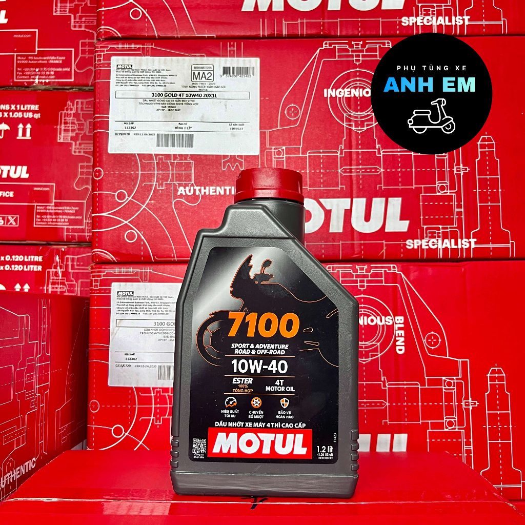 DẦU NHỚT XE MÁY MOTUL 7100 10W - 40 | cho Xe Số, Côn Tay, PKL