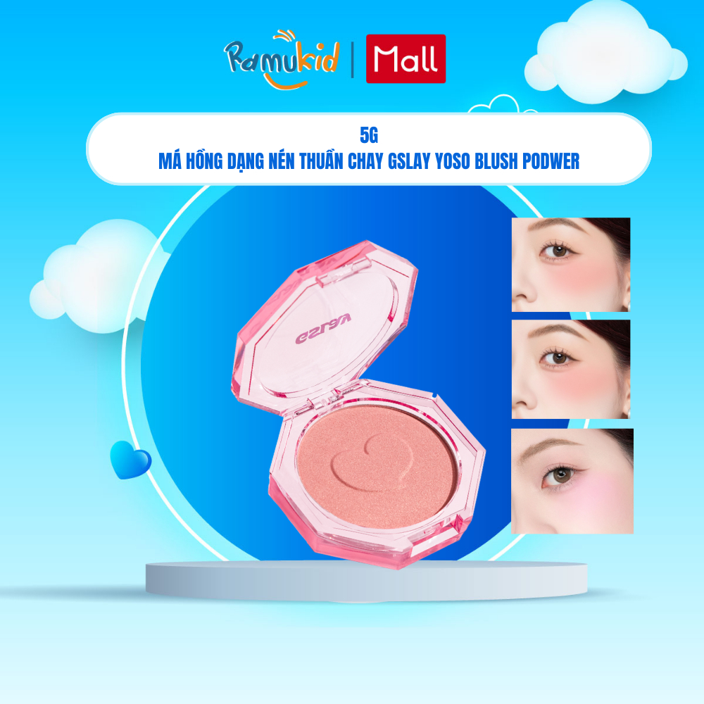 Phấn Má Hồng Dạng Nén Thuần Chay GSLAY YOSO Blush Powder 5g