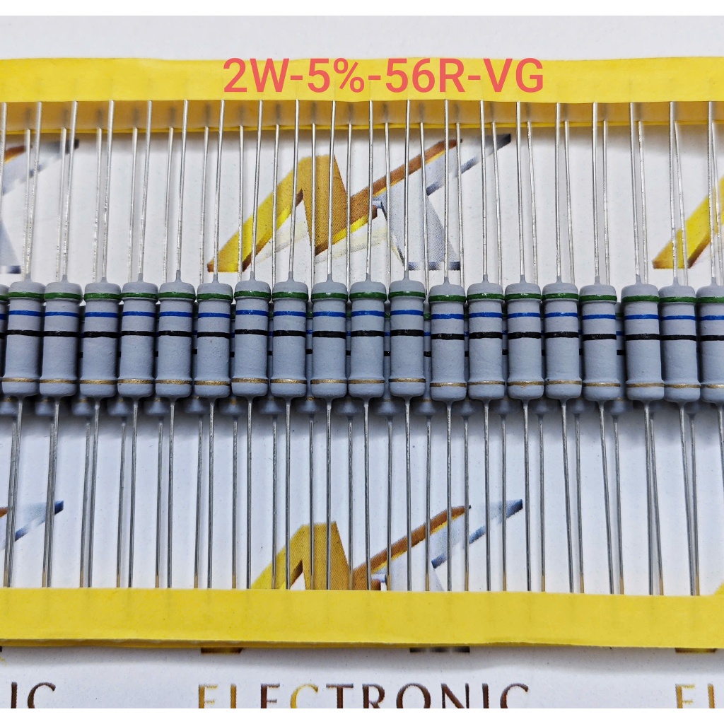 (Combo 10 con) Điện trở 2W 56Ω 56R 56ohm sai số 5% Vỉ giấy chất lượng cao (Combo)