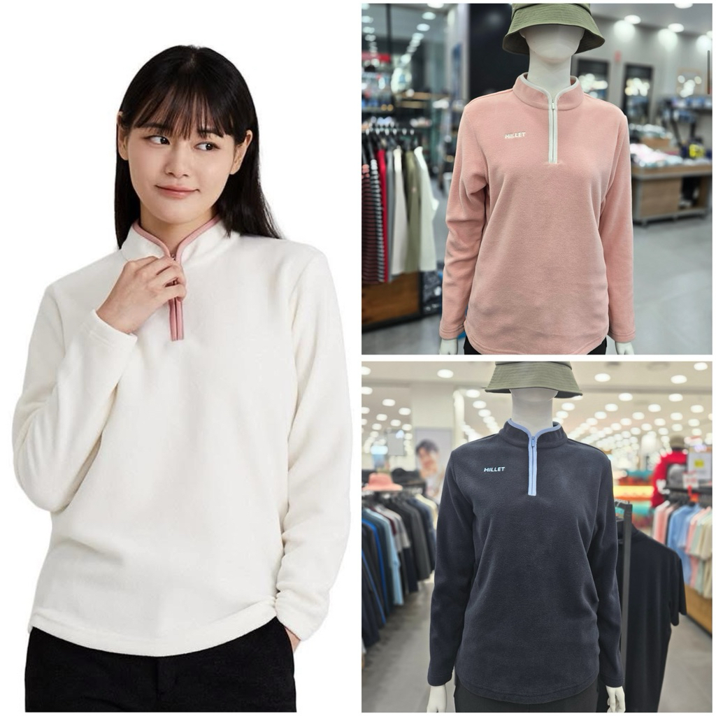 ÁO NỈ HALFZIP NỮ MILLET GOLF XUẤT DƯ XỊN HÀN QUỐC