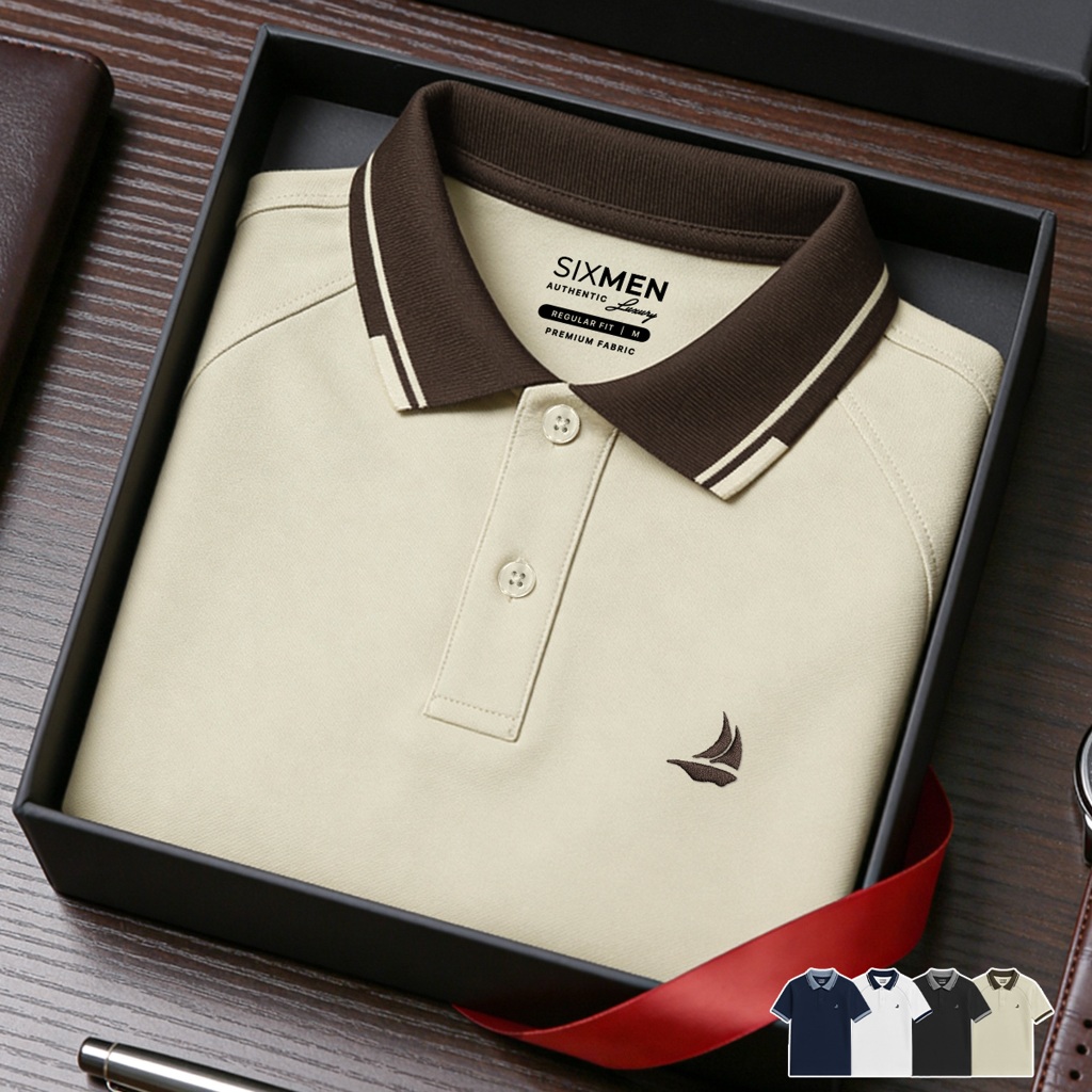 Áo Polo Nam SIXMEN Polo Haven Cổ Bẻ Tay Ngắn Vải Cá Sấu FeelMax Premium Cao Cấp Co Giãn Thoáng Mát