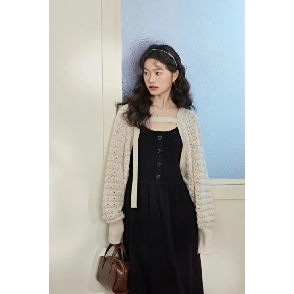 [KUOSE] Áo Cardigan  - màu be