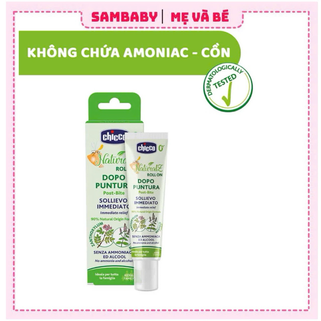Lăn Trị Muỗi Đốt, Côn Trùng Cắn Chicco Nhập Khẩu Ý