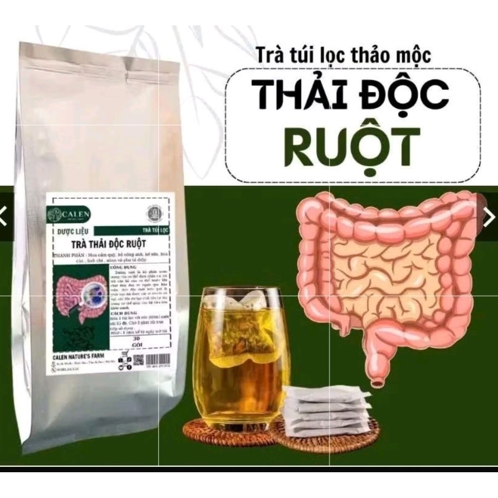 TRÀ THẢI ĐỘC RUỘT CALEN (1 gói 30 túi trà lọc)