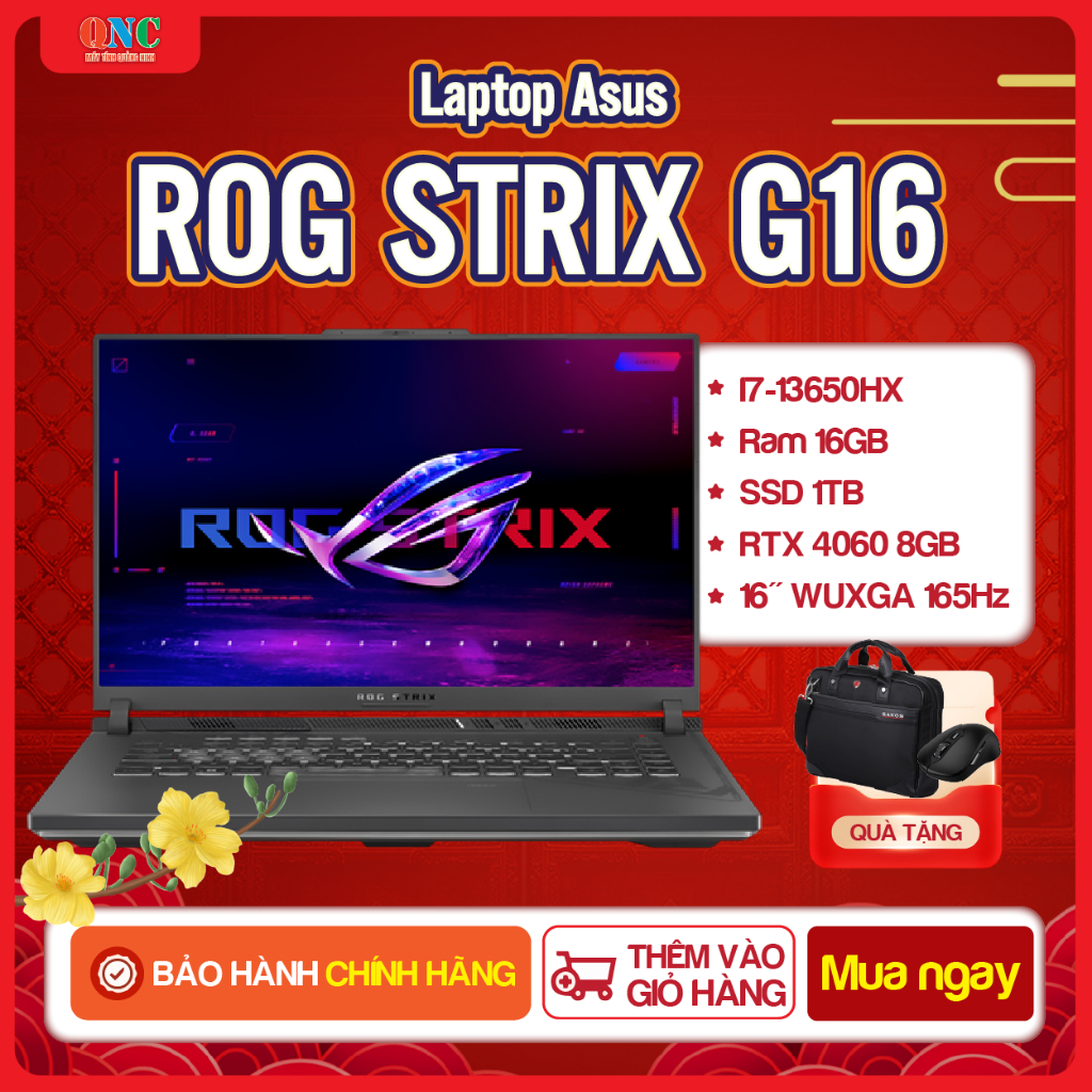 Laptop Gaming Asus ROG Strix G16 | i7-13650HX | RAM 16GB | SSD 1TB | RTX 4060 8GB | 16” WUXGA 165Hz