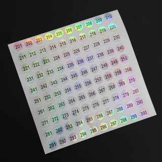 Tem số dán chai sơn gel từ 1-500 dán số thứ tự tiện lợi