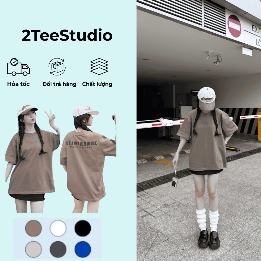 Áo Thun Oversize Unisex "NOTHING IS IMPOSSIBLE" Prenium 100% cotton fullbox Nabi Studio - AO014