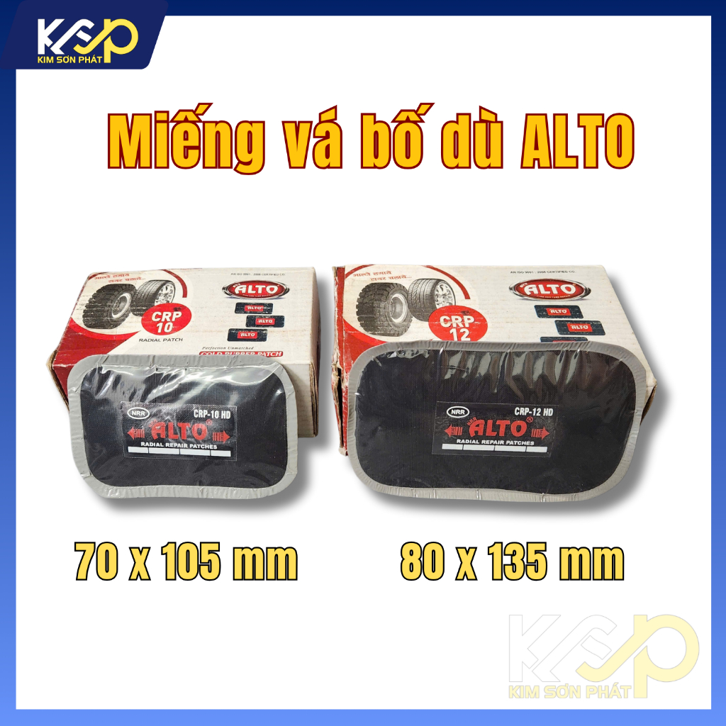 ALTO Miếng Vá Bố Dù Thẳng CRP-10/CRP-12 Nhập Khẩu Ấn Độ Chuyên Vá Hông Vỏ Lốp Ô Tô Độ Bền Cao