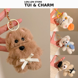 [Giao ngẫu nhiên hợp màu túi] Charm GẤU BÔNG treo túi dễ thương xịn xò dùng trang trí túi xách