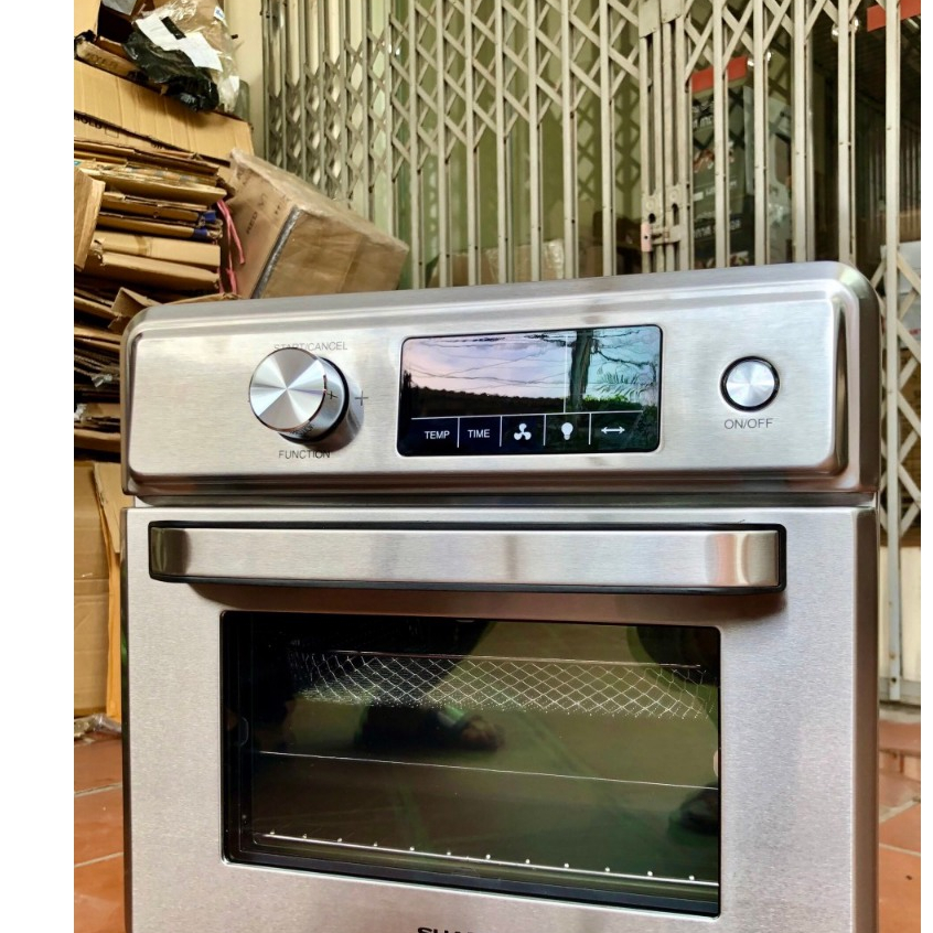 Lò nướng đa năng 2 Trong 1 nồi chiên không dầu Sharp , HOMELY điện tử 15L, cơ 15L 2000W - BH 12 tháng