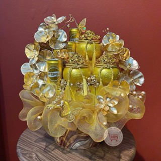   Tặng kèm trụ+ Keo  Set Đồ Trang Trí Tháp Bánh - Phụ Kiện Làm Oản Tài Lộc Trưng Bày Dịp Lễ Tết Rước May Mắn 3395SPK1 