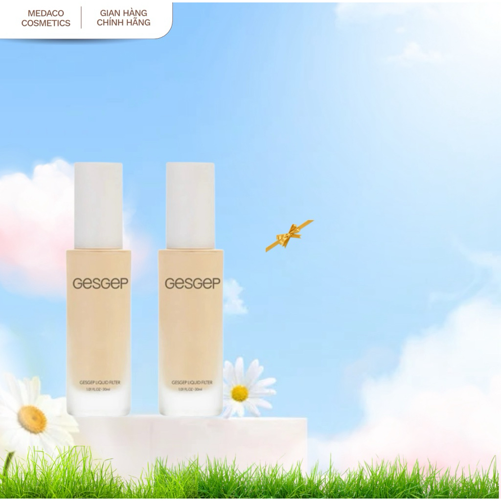 [CÔNG TY] Kem nền Gesgep Liquid Filter 30ml kiềm dầu, chống nắng, lớp nền mỏng nhẹ mịn mướt, che phủ