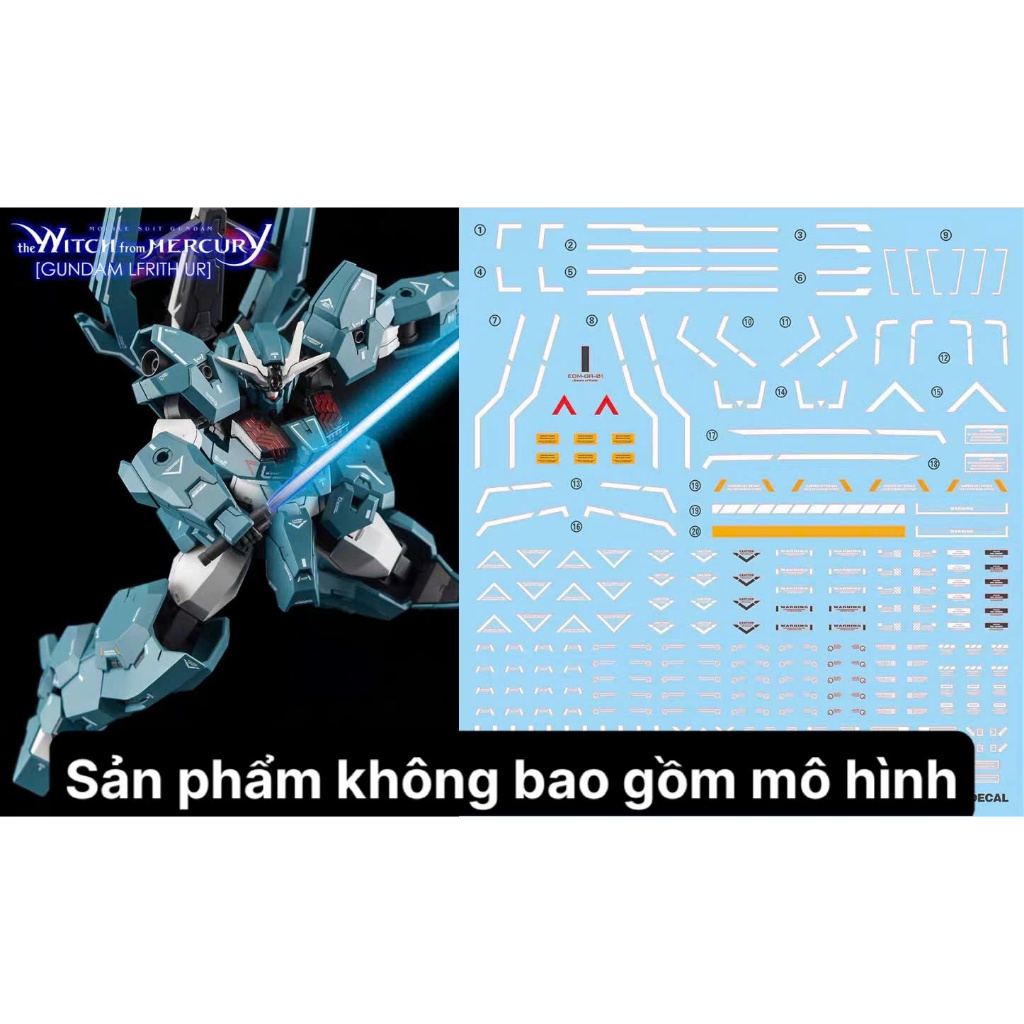 [Ghost] Decal/Đề can nước mô hình HG Gundam Lfrith UR