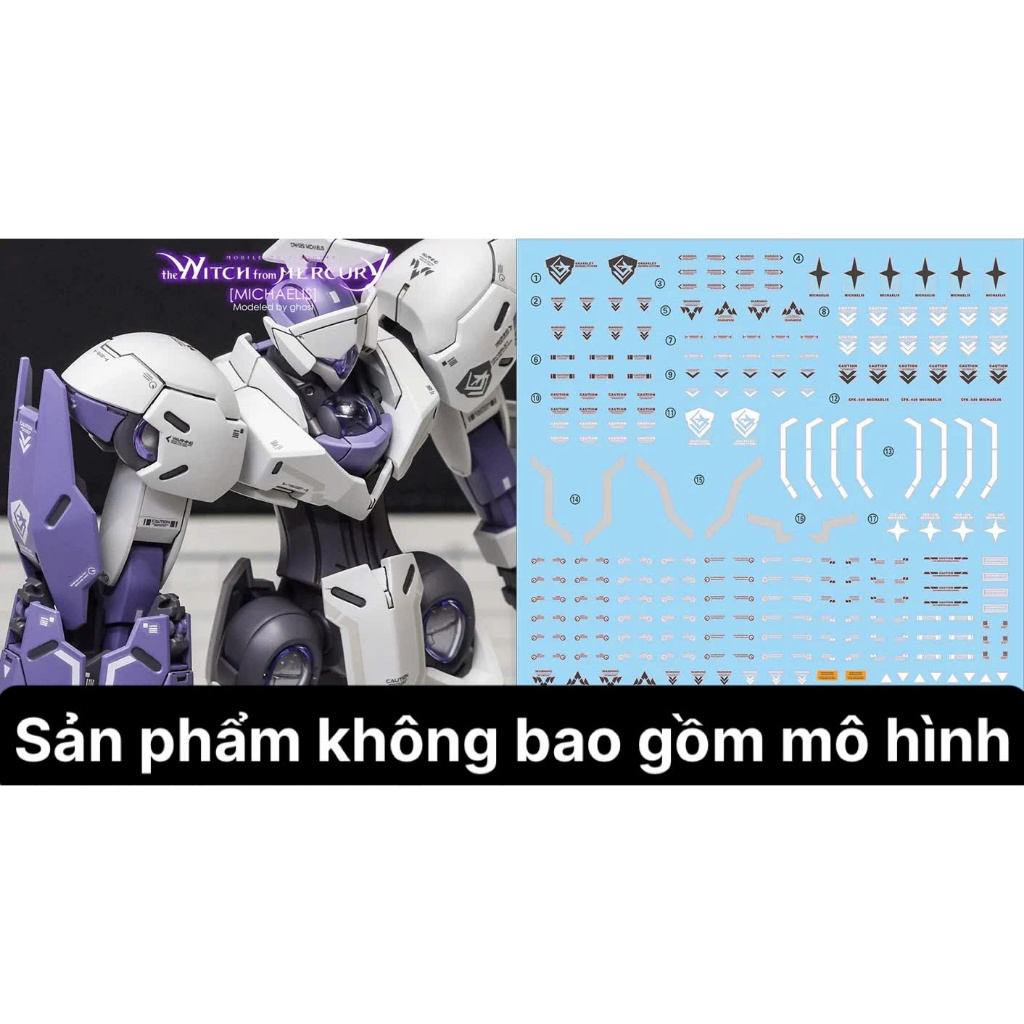[Ghost] Decal/Đề can nước mô hình Gundam HG Michaelis