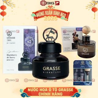Nước hoa ô tô Hàn Quốc GRASSE -CHÍNH HÃNG- 100% Tinh Dầu Tự Nhiên Mùi Hương Mới giảm Say Xe- Có Lọ Chiết Mini BIG B
