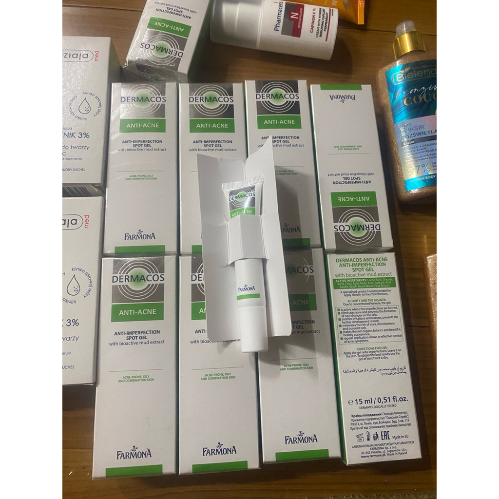 Gel Chấm Mụn Giảm Viêm Kháng Khuẩn DERMACOS FARMONA Dermacos Anti Acne Anti Imperfection Spot Gel