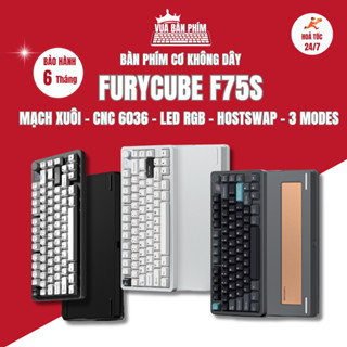   Hàng Sẵn  Bàn phím cơ không dây Furycube F75s | furycube f75s 3mode vỏ nhôm cnc  led rgb mạch xuôi gasket mount 