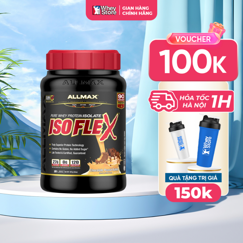Sữa Tăng Cơ Cao Cấp Allmax Nutrition IsoFlex Pure Whey Protein Isolate Chính Hãng