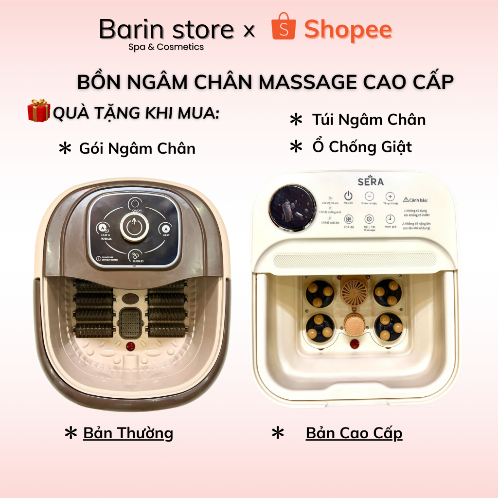 Máy Ngâm Chân Massage Cao Cấp | Bồn Ngâm Cao Cấp Tự Làm Nóng Nước Có Sục Khí | Massage Thư Giãn Ngủ Ngon