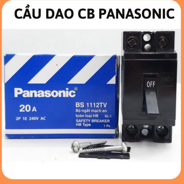 Cầu dao Pana sonic,CB cóc panasonic,aptomat pana sonic HB 2P1E,át cóc panasonic, át tô mát panasonic