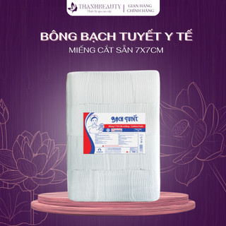  Bông Bạch Tuyết Y Tế Cắt Miếng 7 x 7 cm Dùng Tẩy Trang Lau Mặt Trong Spa 