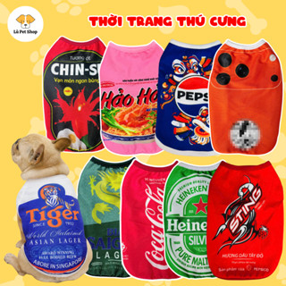  Áo Tết Ba Lỗ Thun Gân Cho Chó Mèo In 3D Họa Tiết Hài Hước Từ 1 - 25Kg - Lù Pet Shop - Freeship 