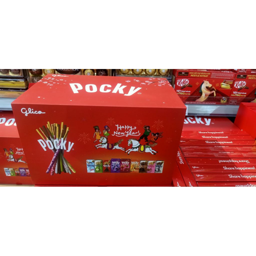 [Date Mới] Tết Thịnh Vượng 2026 - Hộp bánh POCKY, 1 hộp 346G (có 9 Hộp bánh) Tv/WM